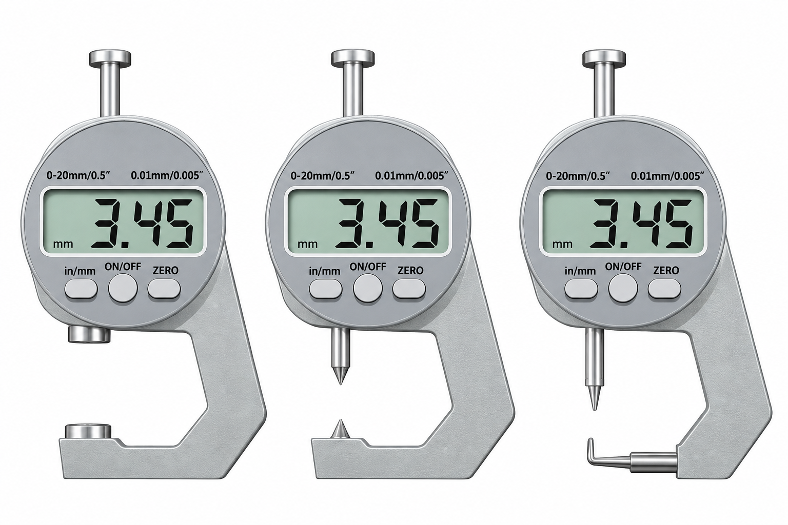 Digital Thickness Gauge Meter LCD Display 0-10/20mm - Image 2