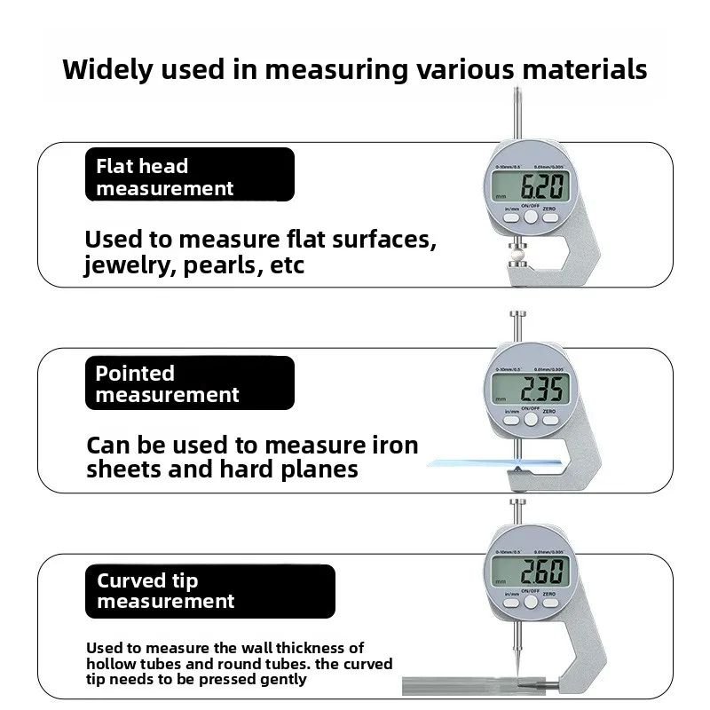 Digital Thickness Gauge Meter LCD Display 0-10/20mm - Image 3